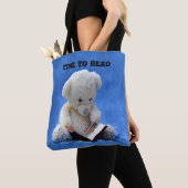 Teddy Bear Time to Read All-Over-Print Canvas tas (Dichtbij)