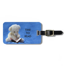 Teddy Bear Time to Read Blue Stuffed Animal, ZKOA