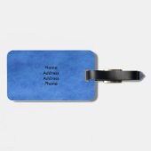Teddy Bear Time to Read Blue Stuffed Animal, ZKOA Bagagelabel (Achterkant horizontaal)
