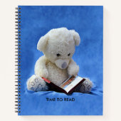 Teddy Bear Time to Read Blue Stuffed Animal, ZKOA Notitieboek (Voorkant)