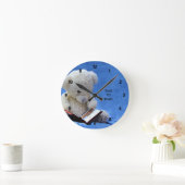 Teddy Bear Time to Read Blue Stuffed Animal, ZKOA Ronde Klok (Huis)