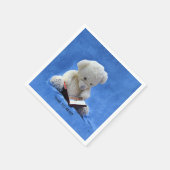 Teddy Bear Time to Read Blue Stuffed Animal, ZKOA Servet (Hoek)
