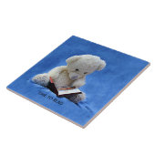 Teddy Bear Time to Read Blue Stuffed Animal, ZKOA Tegeltje (Zijkant)