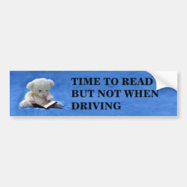 Teddy Bear Time to Read Bumpersticker, ZKOA Bumpersticker