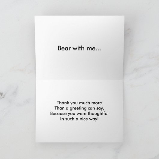 Teddy Bear Time to Read Wenskaart, ZKOA Kaart (Binnen)