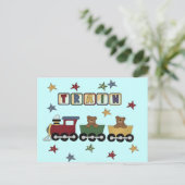 Teddy Bear Train T-shirts en cadeautjes Briefkaart (Staand voorkant)