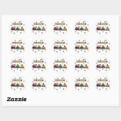 Teddy Bear Train Tshirts en Gifts Ronde Sticker (Vel)