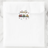Teddy Bear Train Tshirts en Gifts Ronde Sticker (Tas)