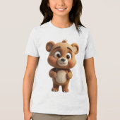 teddy bear Tri-Blend shirt (Voorkant)