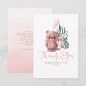 Teddy Bear Tropical Exotic Cute Bedankt (Voorkant / Achterkant)