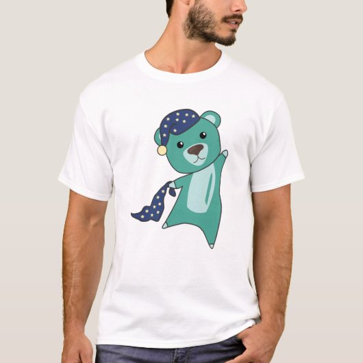 Teddy Bear Turquoise Sleepyhead Teddy Bear T-shirt (Voorkant)