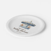 Teddy Bear Twin Boy Baby shower Papier Bord (Gekanteld)