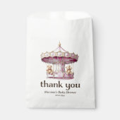 Teddy Bear Twin Girls Baby shower Bedankt Bedankzakje (Voorkant)