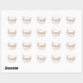 Teddy Bear Twins Baby shower Favors Bedankt Ronde Sticker (Vel)