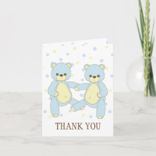 Teddy Bear Twins Bedankt Notecard
