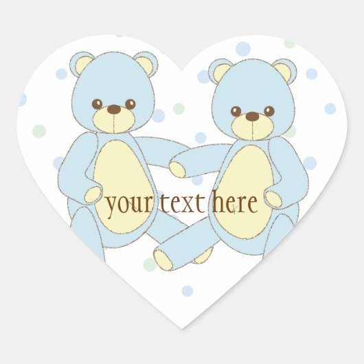 Teddy Bear Twins Sticker (Voorkant)