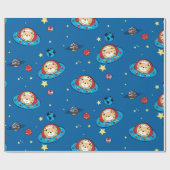 Teddy Bear UFO Cadeaupapier (Vlak)