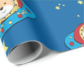 Teddy Bear UFO Cadeaupapier (Rol Hoek)