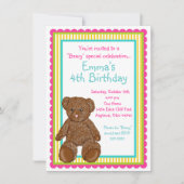 Teddy Bear-uitnodigingen Kaart (Voorkant)