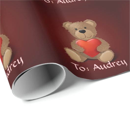 Teddy Bear Valentijn Cadeaupapier (Rol Hoek)