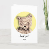 Teddy Bear Valentijn Feestdagen Kaart (Achterkant)