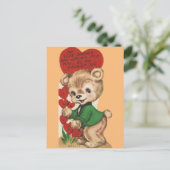 Teddy Bear Valentijn Feestdagenkaart (Staand voorkant)
