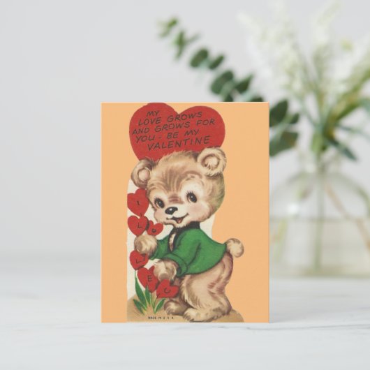  Teddy Bear Valentijn Feestdagenkaart (Staand voorkant)