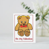 Teddy Bear Valentijn Feestdagenkaart (Staand voorkant)
