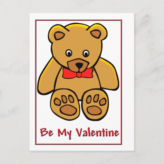Teddy Bear Valentijn Feestdagenkaart (Voorkant)