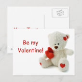 Teddy Bear Valentijn Feestdagenkaart (Voorkant / Achterkant)