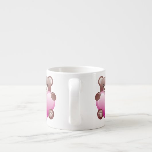 Teddy Bear Valentijn Heart Espresso Kop (Achterkant)