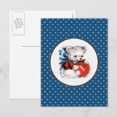 Teddy Bear Valentijnsdag Feestdagenkaart (Voorkant / Achterkant)