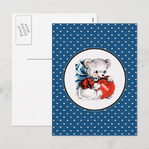  Teddy Bear Valentijnsdag Feestdagenkaart
