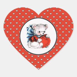  Teddy Bear Valentijnsdag Hart Sticker