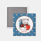  Teddy Bear Valentijnsdag Magneet (Voorkant / Achterkant)