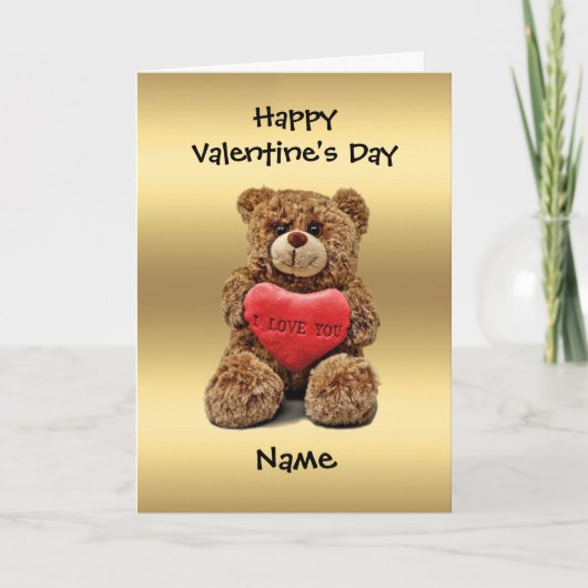 Teddy Bear Valentine for a child Feestdagen Kaart (Voorkant)