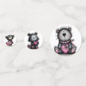 Teddy Bear Valentine Table Confetti (Voorkanten)