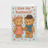 Teddy bear Valentine's Day Card Kaart (Voorkant)