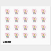 Teddy Bear Verjaardag Sticker - Gepersonaliseerd (Vel)
