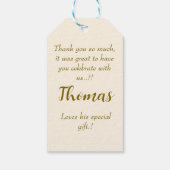 Teddy Bear verjaardagsfeestje gunst Cadeaulabel (Achterkant)