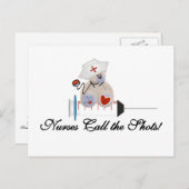 Teddy Bear Verpleegkundigen Bel de Shots T-shirts  Briefkaart (Voorkant / Achterkant)