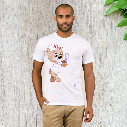 Teddy Bear Verpleegster Mannen T-shirt