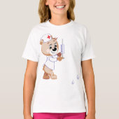 Teddy Bear Verpleegster Meisjes T-shirt (Voorkant)