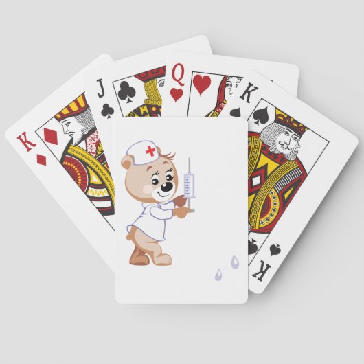 Teddy Bear Verpleegster Speelkaarten (Achterkant)