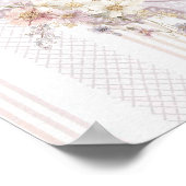 Teddy Bear Vintage Bow Baby Shower Welcome Poster (Hoek)