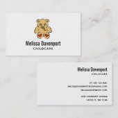 Teddy Bear Visitekaartje (Voorkant / Achterkant)