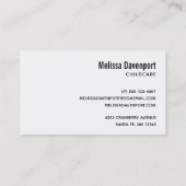 Teddy Bear Visitekaartje (Achterkant)