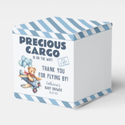 Teddy Bear Vliegtuig Ballonnen Jongen Baby shower Bedankdoosjes