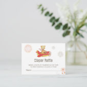 * Teddy Bear Vliegtuig Vuurwerk Luier Raffle Informatiekaartje (Staand voorkant)