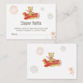 * Teddy Bear Vliegtuig Vuurwerk Luier Raffle Informatiekaartje (Voorkant / Achterkant)